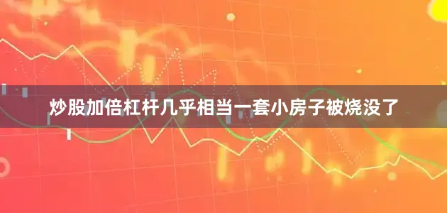 炒股加倍杠杆几乎相当一套小房子被烧没了